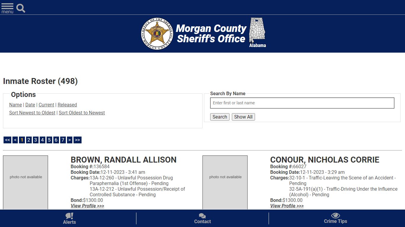 Inmate Roster (482) - Morgan County Sheriff, Al